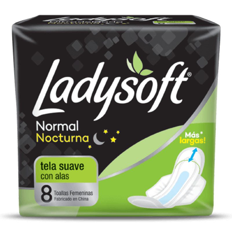 Toallas Nocturna Normal Ladysoft Tela Suave Con Alas X Uds Doutzen